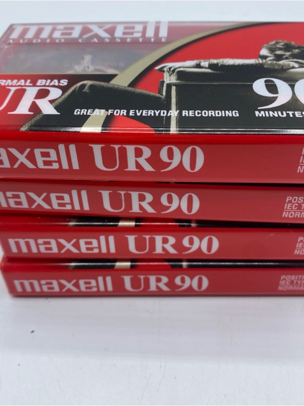 Maxell Audio Cassette Tape UR90 Normal Bias 90 Minutes 4 SEALED Recording - Picture 4 of 4